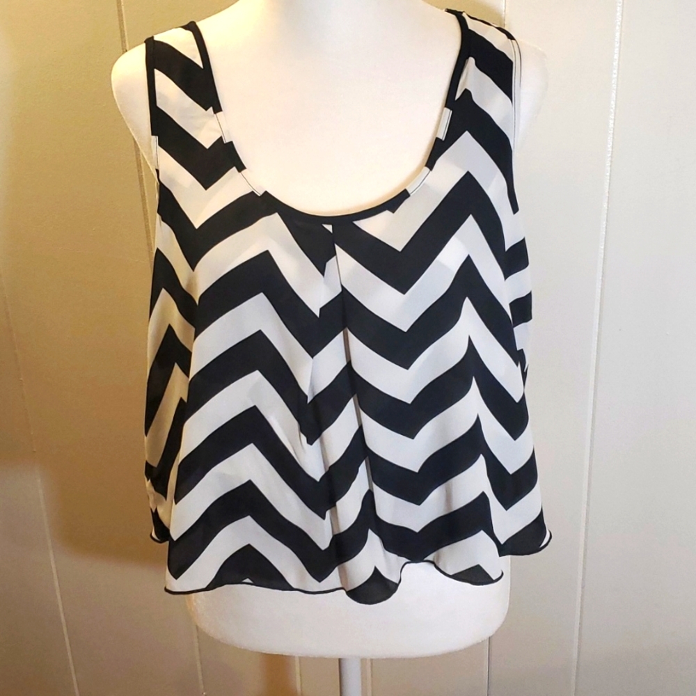 Charlotte Russe women's flowing tank blouse cropped